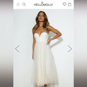 FAIRYTALE WORLD MID DRESS CREAM